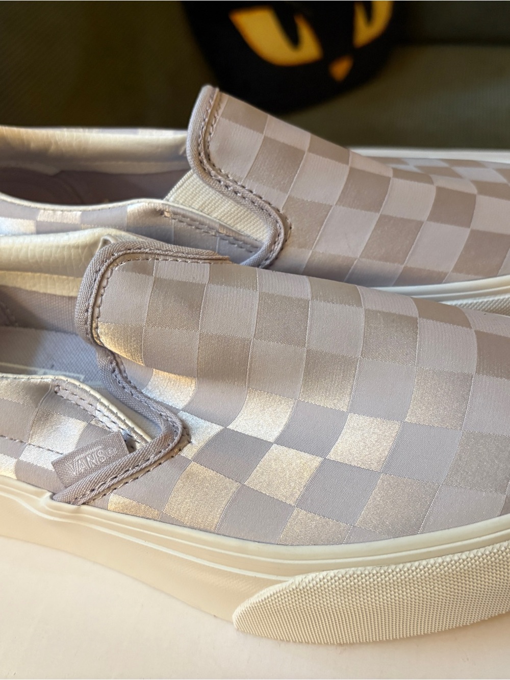 Ladies lilac platform vans